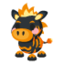 Flaming Zebra Sticker